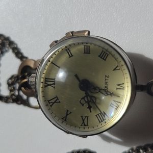 Antique Style Clock Necklace